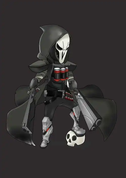 国内玩家q版守望先锋绘画 人气英雄涂鸦