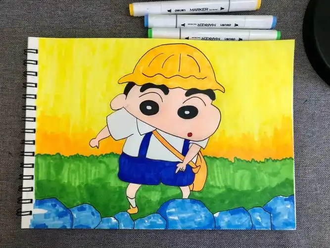 简笔画教程  #可爱简笔画  #蜡笔小新  #卡通画  #卡通人物画