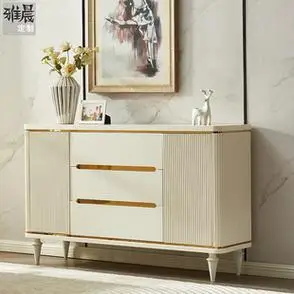 法式餐边柜简约现代客厅靠墙茶水柜子厨房杂物柜墙边置物柜储物柜