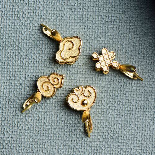 扣玉瓜子坠夹扣扣扣头翡翠扣子黄金白金男女扣