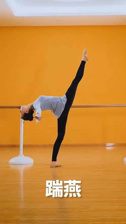中国舞基本功系列:基本功"踹燕"@单色舞蹈@微博舞蹈