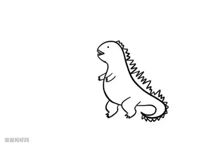 如何画哥斯拉简笔画