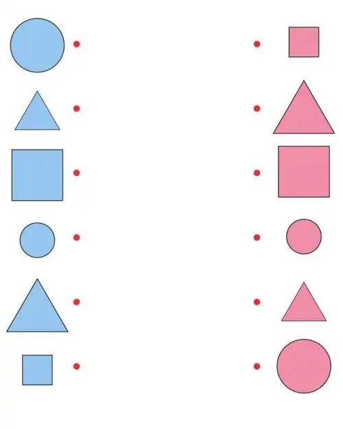 幼儿思维训练——不一样的图形连线