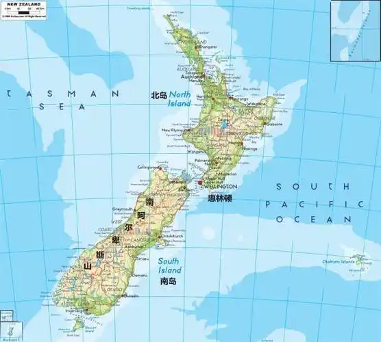 新西兰在哪新西兰是太平洋波利尼西亚群岛中最大的一个岛国,大洋洲第