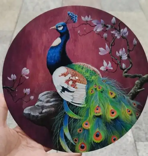 丙烯木板画  #装饰画  #孔雀