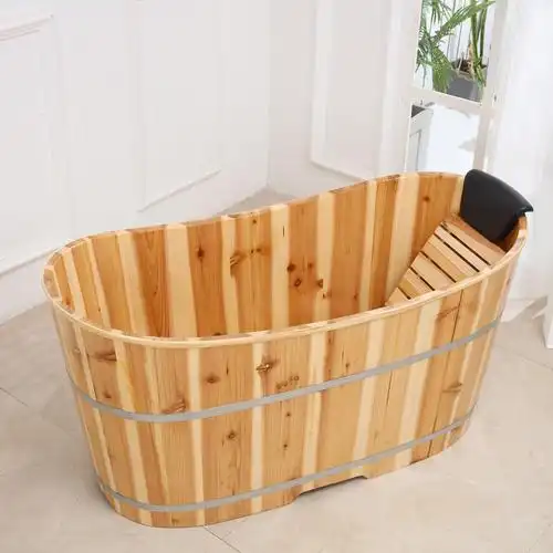 户外老人浴池仿古全身泡浴桶简单浴缸木桶木浴沐浴桶