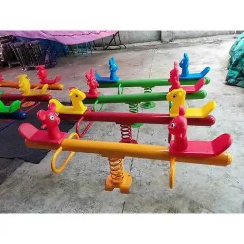 定制室外跷跷板幼儿园户外小区公园儿童摇马室外游乐设施双人弹簧