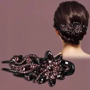 夏季中号鸭嘴夹妈妈款发夹女士后脑勺盘发头发抓夹发卡夹子头饰