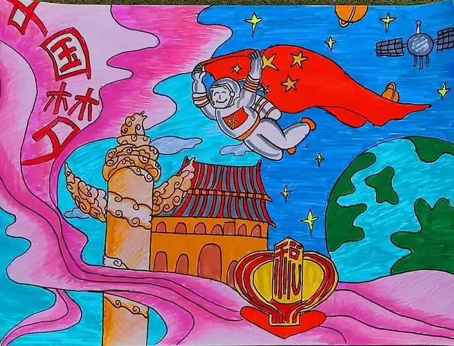 泸县二中城北分校德舍文艺第一期"我和我的祖国"——绘画,手抄报