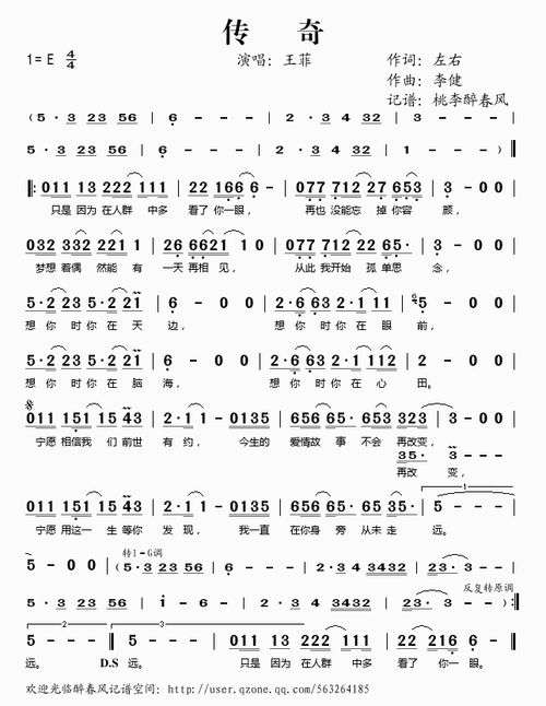 传奇王菲歌曲歌词(王菲传奇曲目)