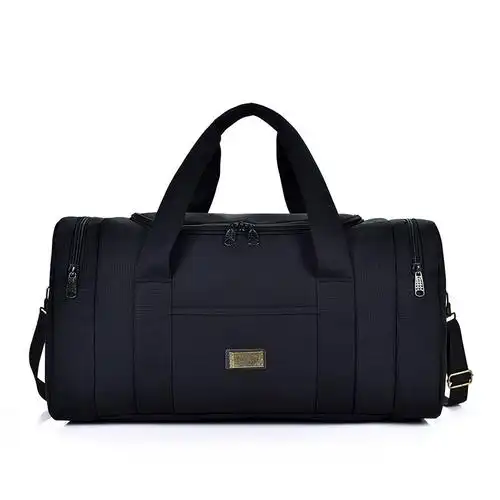 黑色大帆布旅行包男手提包大容量行李包长途旅行出差包单肩收纳待产