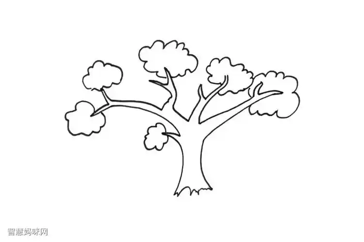 简单好画的大树怎么画
