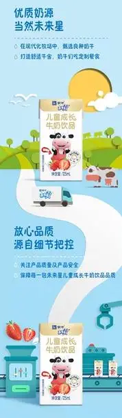 【孙俪推荐】蒙牛未来星妙妙儿童成长牛奶饮品草莓味