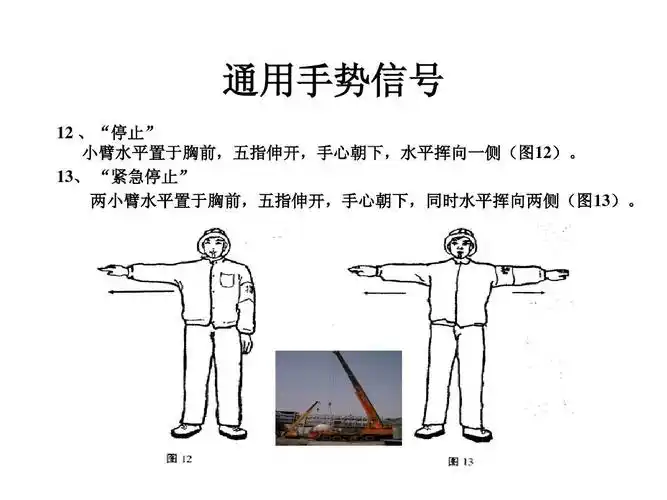 吊车指挥手势