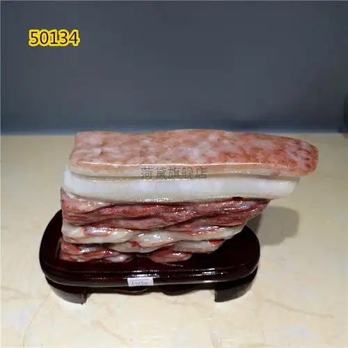 【现货速发】猪肉石奇石奇石猪肉石天然原石观赏石红烧肉腊肉五花肉
