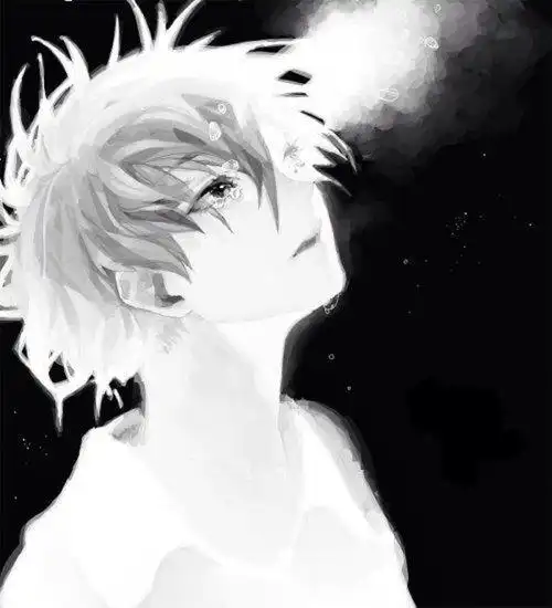 男头#黑白#流泪