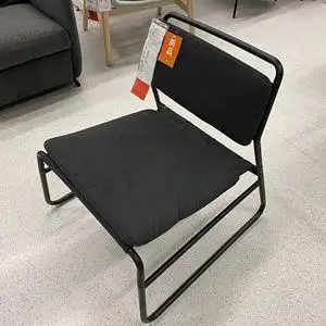 ikea宜家林尼贝克 休闲椅 靠背椅子简约金属阳台沙发椅子单人家用