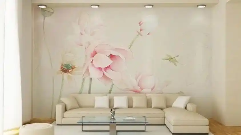 背景墙 #画画 #装修 #墙绘 #手绘 - 抖音