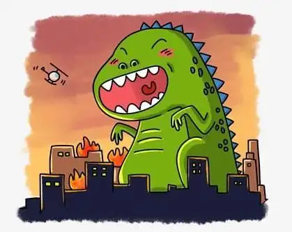 卡通画公主绘画哥斯拉的卡通画绘画教程