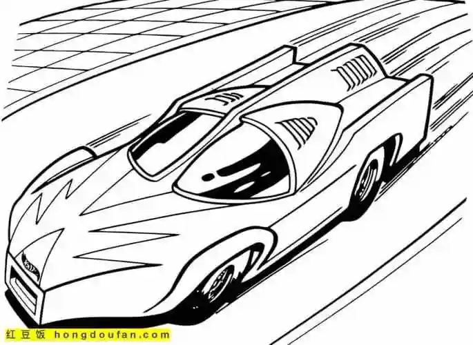 11张令人兴奋的赛车涂色图片!-红豆饭小学生简笔画大全