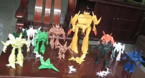 变形金刚恐龙折纸