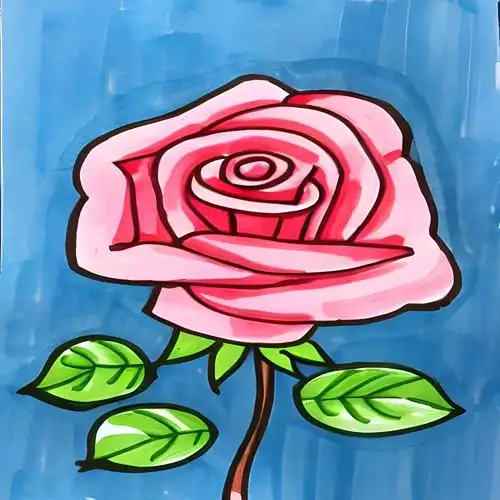 玫瑰花简笔画简单又好看