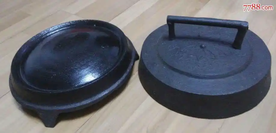 五六十年代带图案的煎饼鏊子!俗称:【小螯煎饼,鏊子】好看,少见!