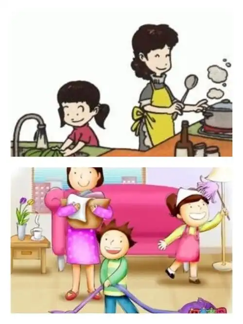 写美篇我帮妈妈洗菜,我帮妈妈拖地   小朋友们你们会做这些家务吗?