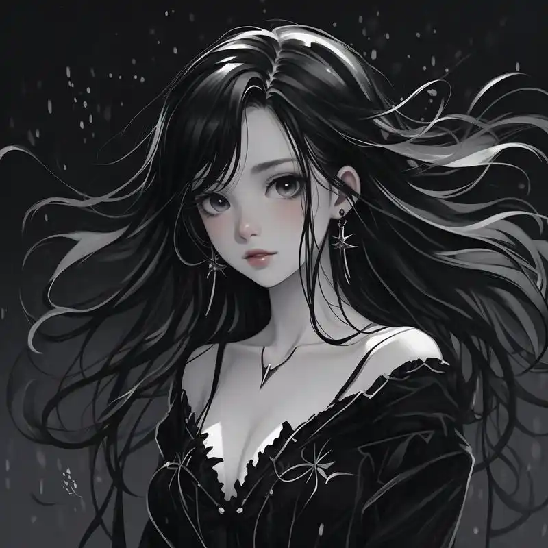 黑色系高冷女生头像94太飒了