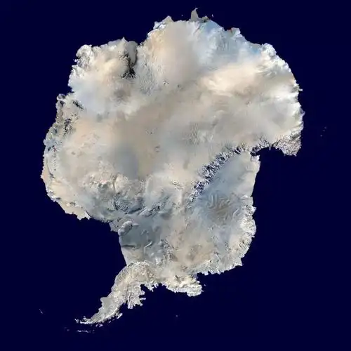 南极洲的卫星影像.图/nasa/davepape/cc0