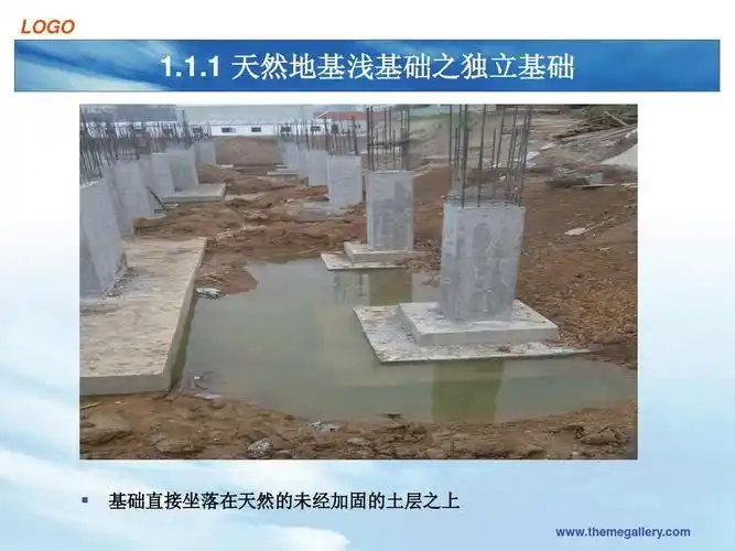 1 天然地基浅基础之独立基础 基础直接坐落在天然的未经加固的土层之