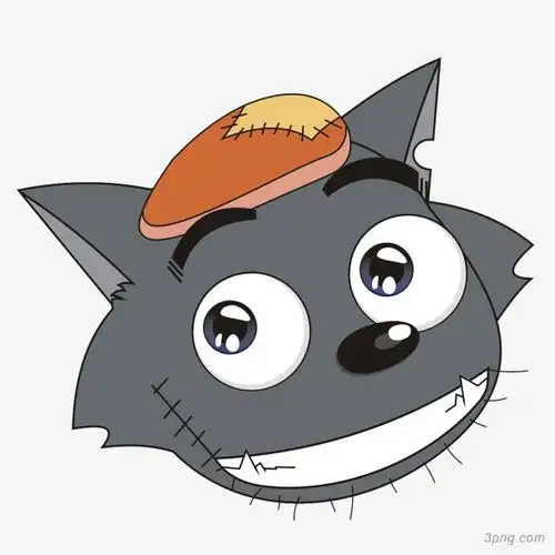 卡通灰太狼png素材透明免抠图片动植人物