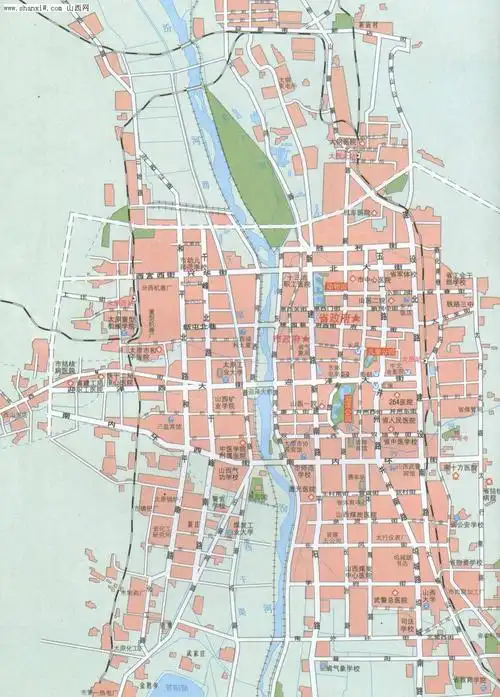 太原市区地图,太市城区原地图