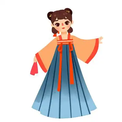 汉族民族服饰卡通人物少数民族服装png素材卡通少数民族人数