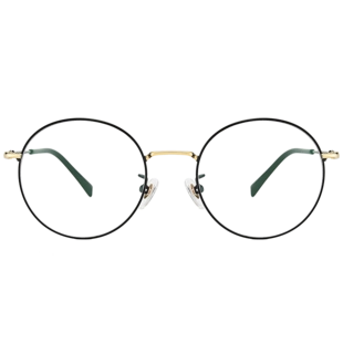 近视眼镜女小脸纯钛小圆框超轻复古韩版潮金丝边平光防蓝光辐射男