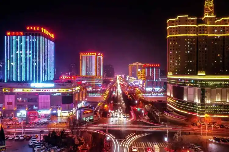 影像博州太梦幻了博乐之夜流光溢彩