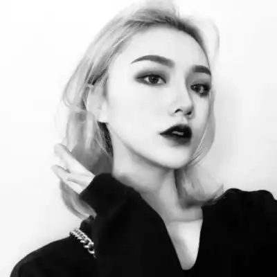 黑白霸气冷艳黑色衣服女生头像