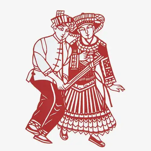 苗族剪纸民族风图案