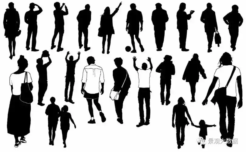 福利600个超清人物剪影psd价值10美刀