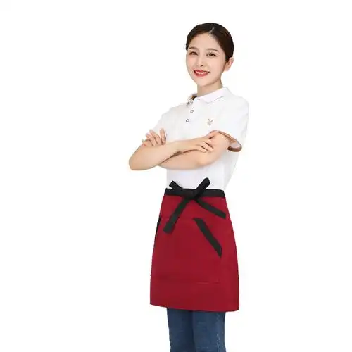 围裙半身围裙餐饮专用服务员男女半身半截黑色酒店饭店西餐咖啡厅