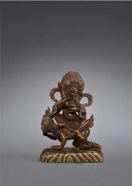 【精品欣赏】 清乾隆 铜罗刹天像 尺寸:h 11.5cm