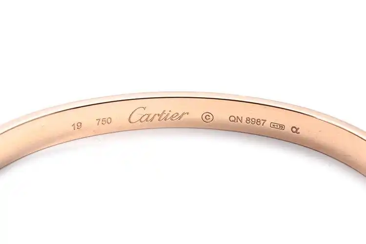 cartier(卡地亚) 18k玫瑰金love系列手镯19