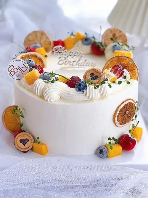 8寸水果蛋糕森系蛋糕