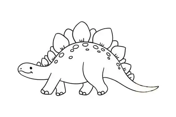 恐龙简笔画剑龙的画法图片大全