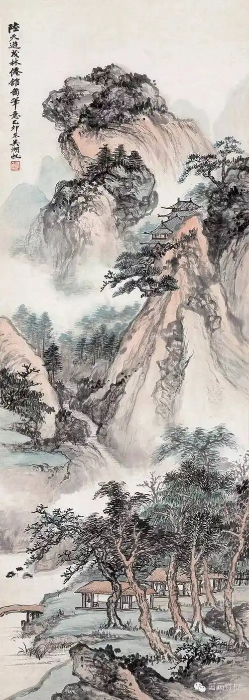 海派画家三吴一冯吴湖帆山水作品50幅