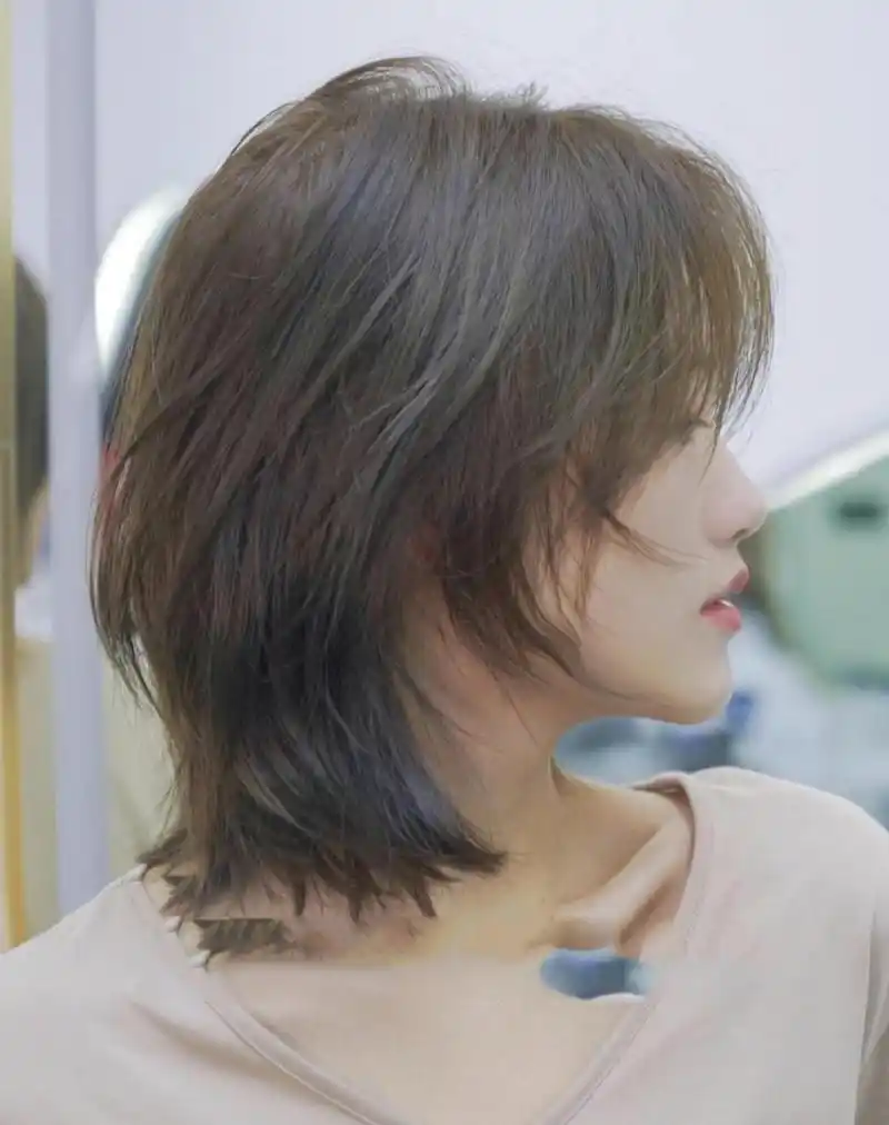 短发#发型#发型分享#日系发型#韩系发型#狼尾发型#缁鱼头#适合圆脸的