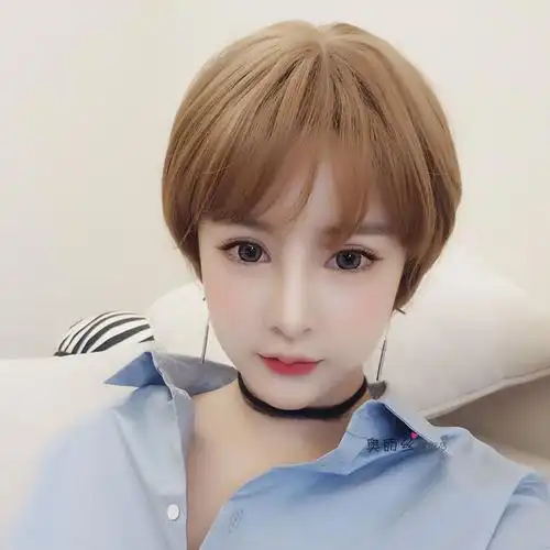 假发女网红短发自然逼真假发套假头发蓬松帅气bobo头发型刘海