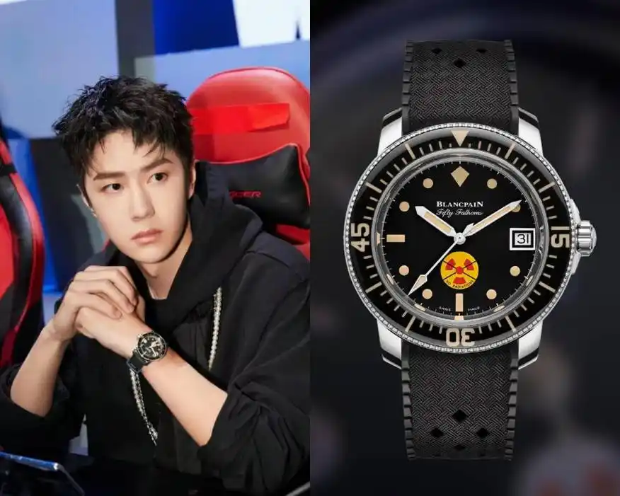 王一博戴宝珀swatch联名潜水表,解锁教科书级男友风穿搭!