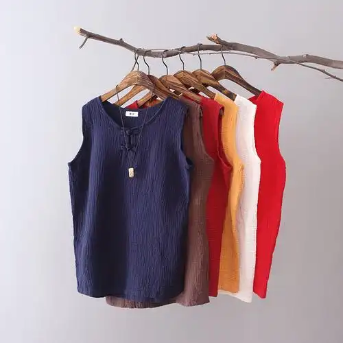 购买dorine 麻布背心 | yesstyle