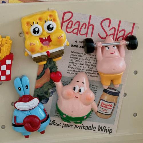 q版海绵星星冰箱贴可爱动画卡通装饰贴白板留言磁贴